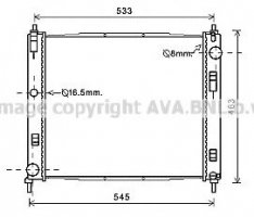 AVA QUALITY COOLING DN2385 Радиатор охлаждения