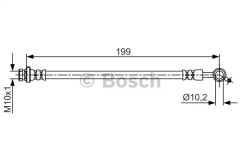 BOSCH 1987481698 1 987 481 698_шланг торм. зад. внеш.! Nissan Juke 1.6 10>