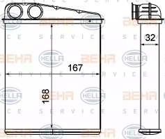 HELLA 8FH 351 000-641 Радиатор отопления салона
