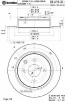 BREMBO 08.A715.20 Тормозной диск