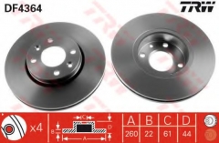 TRW DF4364 Тормозной диск