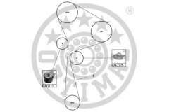 OPTIMAL SK-1487AQ1 Комплект ремня ГРМ с помпой