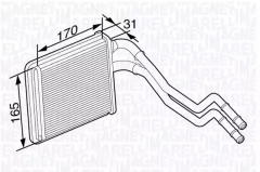 MAGNETI MARELLI 350218356000 Теплообменник, отопление салона