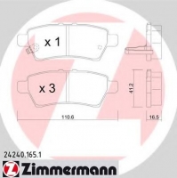 ZIMMERMANN 24240.165.1 Тормозные колодки 