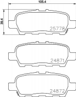 HELLA 8DB 355 028-021 Комплект тормозных колодок, дисковый тормоз