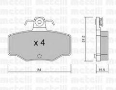 METELLI 22-0199-0 Тормозные колодки 