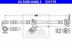 ATE 24.5290-0486.3 Тормозной шланг