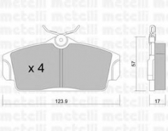 METELLI 22-0305-0 Тормозные колодки 