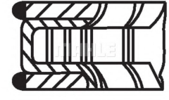 MAHLE ORIGINAL 022 15 N2 Комплект поршневых колец
