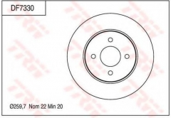 TRW DF7330 Тормозной диск