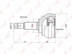 LYNXauto CO-3676 ШРУС