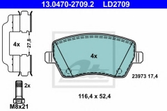 ATE 13.0470-2709.2 Тормозные колодки 