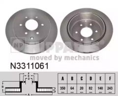 NIPPARTS N3311061 Тормозной диск