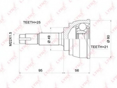 LYNXauto CO-3705 ШРУС