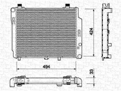 MAGNETI MARELLI 350213714000 Радиатор, охлаждение двигателя