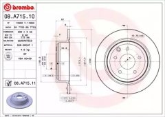 BREMBO 08.A715.10 Тормозной диск