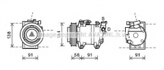 AVA QUALITY COOLING DNK344 Компрессор кондиционера