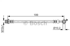 BOSCH 1987481699 1 987 481 699_шланг торм. зад. прав.! Nissan Juke 1.6 10>