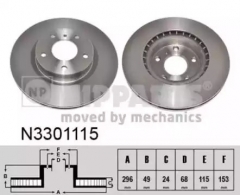 NIPPARTS N3301115 Тормозной диск