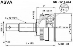 ASVA NS-W11A44 ШРУС