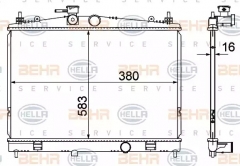 HELLA 8MK 376 735-381 Радиатор охлаждения