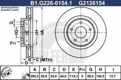 GALFER B1.G226-0154.1 Тормозной диск