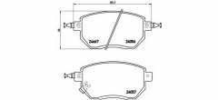 BREMBO P 56 051 Тормозные колодки 