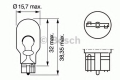 BOSCH 1 987 302 205 Лампа накаливания, фонарь указателя поворота; Лампа накаливания, фара заднего хода; Лампа накаливания, дополнительный фонарь сигнала торможения