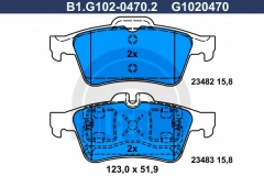 GALFER B1.G102-0470.2 Тормозные колодки 