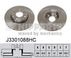 NIPPARTS J3301088HC Тормозной диск