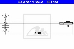 ATE 24.3727-1723.2 Трос ручника