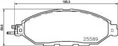 BREMBO P56103 Колодки тормозные дисковые передние INFINITI JX Closed Off-Road Vehicle 09/12-> / INFINITI QX60 04/12-> / NISSAN PATHFINDER IV (R52) 09/12->