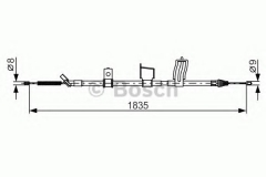 BOSCH 1 987 482 341 Трос ручника