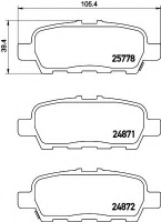 HELLA 8DB 355 020-401 Тормозные колодки 