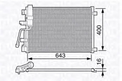 MAGNETI MARELLI 350203671000 Конденсатор кондиционера