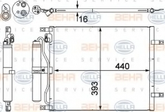 HELLA 8FC 351 303-231 Конденсатор кондиционера