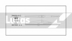 LUCAS ELECTRICAL LWCR12B Щетка стеклоочистителя