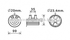 AVA QUALITY COOLING DN3431 масляный радиатор, двигательное масло