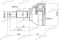 PATRON PCV1698 ШРУС