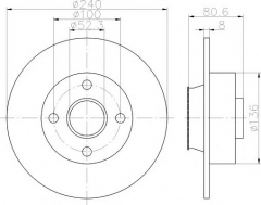 MINTEX MDC1762 Тормозной диск