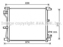 AVA QUALITY COOLING DN5403 Конденсатор кондиционера