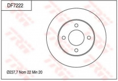 TRW DF7222 Тормозной диск