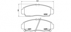 BREMBO P 28 034 Комплект тормозных колодок, дисковый тормоз