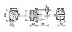 AVA QUALITY COOLING DNK342 Компрессор кондиционера