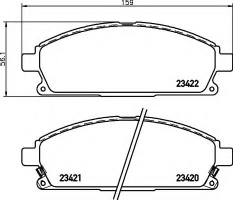 HELLA 8DB 355 009-661 Тормозные колодки 