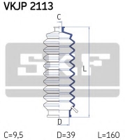 SKF VKJP 2113 Комплект пылника рулевой рейки