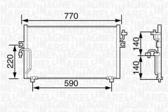 MAGNETI MARELLI 350203481000 Конденсатор кондиционера