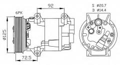 NRF 32208G Компрессор кондиционера
