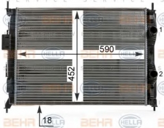 HELLA 8MK 376 700-321 Радиатор охлаждения