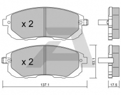 AISIN BPNI-1005 Комплект тормозных колодок, дисковый тормоз